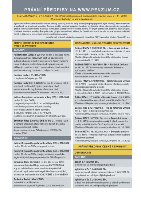 PENZUM – Myslivost pro teorii a praxi – XIX. vydání