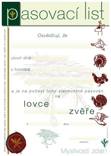 Pasovací list – Univerzální
