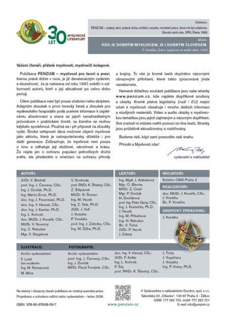 PENZUM – Myslivost pro teorii a praxi – XIX. vydání