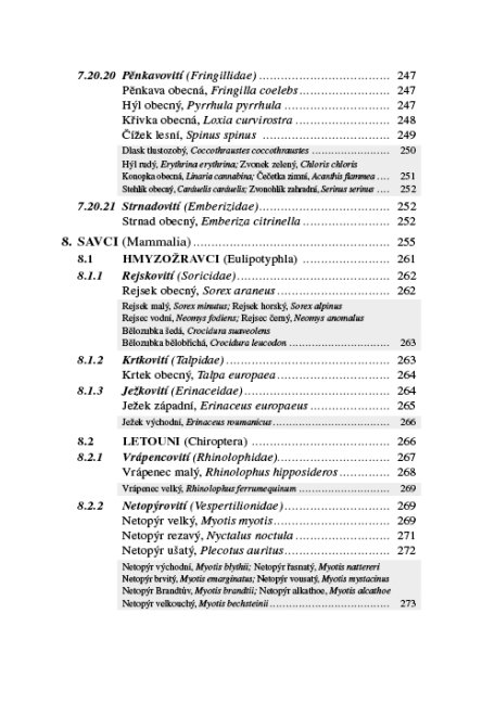 Zoologie lesnická – Obratlovci – textová část