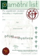 Pamětní list – Přijetí mezi myslivce