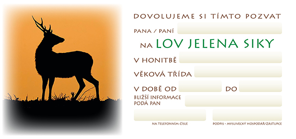 Pozvánka – Lov jelena siky – foto