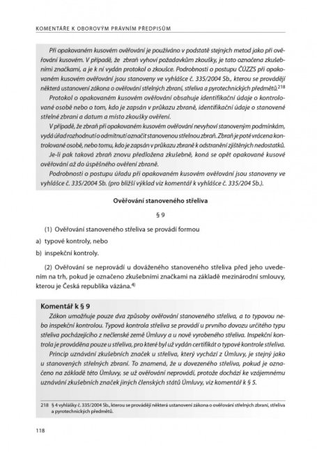 Zbraně, střelivo a jejich ověřování