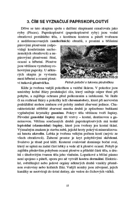 Zoologie lesnická - Obratlovci - praktická část