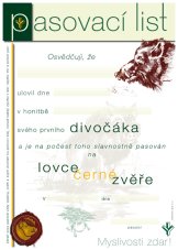 Pasovací list – Černá