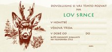 Pozvánka – Lov srnce – ilustrace (beze jména)