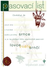 Pasovací list –Srnec