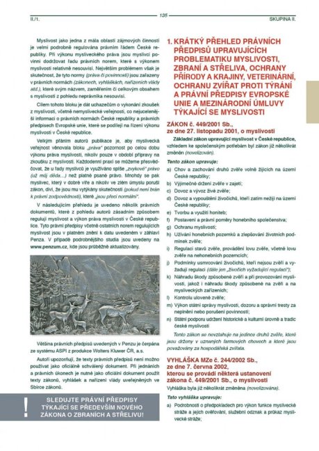 PENZUM – Myslivost pro teorii a praxi – XIX. vydání