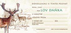 Pozvánka – Lov daňka – ilustrace