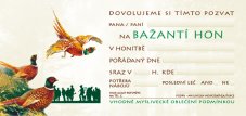 Pozvánka – Bažantí hon – ilustrace
