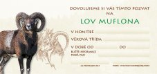 Pozvánka – Lov muflona – ilustrace (beze jména)
