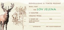 Pozvánka – Lov jelena – ilustrace