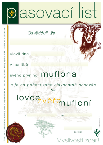 Pasovací list – Muflon