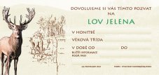 Pozvánka – Lov jelena – ilustrace (beze jména)