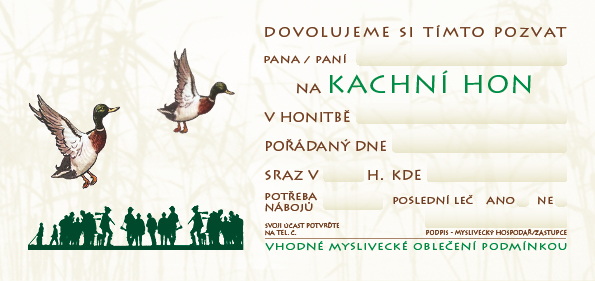 Pozvánka – Kachní hon – ilustrace