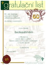 Gratulační list – 60 let