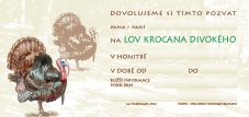 Pozvánka – Lov krocana divokého – ilustrace