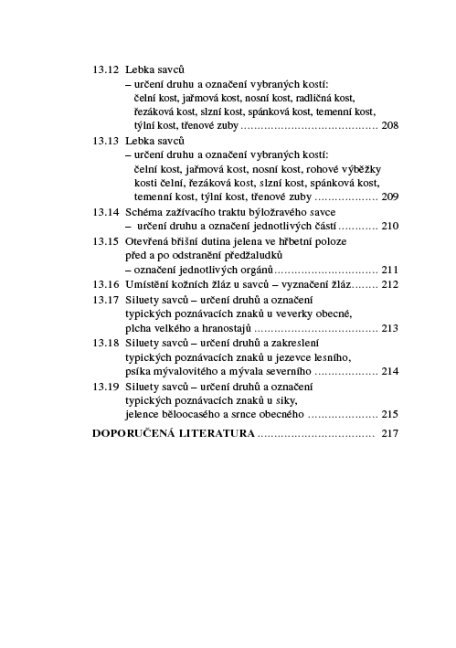 Zoologie lesnická - Obratlovci - praktická část