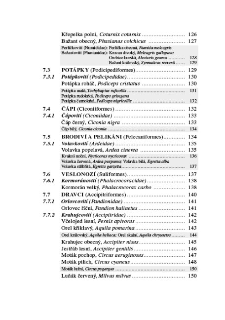 Zoologie lesnická – Obratlovci – textová část