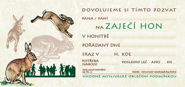 Pozvánka – Zaječí hon – ilustrace