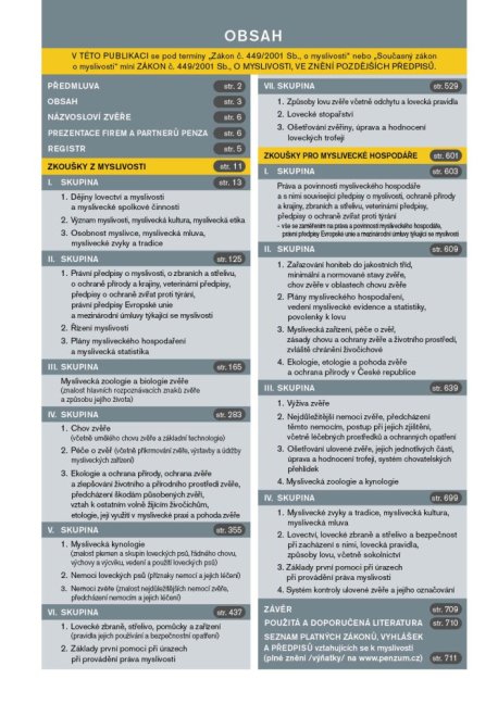 PENZUM – Myslivost pro teorii a praxi – XVII. vydání – s tiskovou chybou