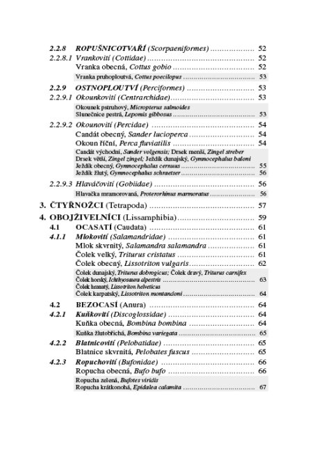 Zoologie lesnická – Obratlovci – textová část