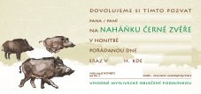Pozvánka – Naháňka černé zvěře – ilustrace