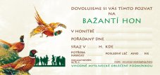 Pozvánka – Bažantí hon – ilustrace (beze jména)